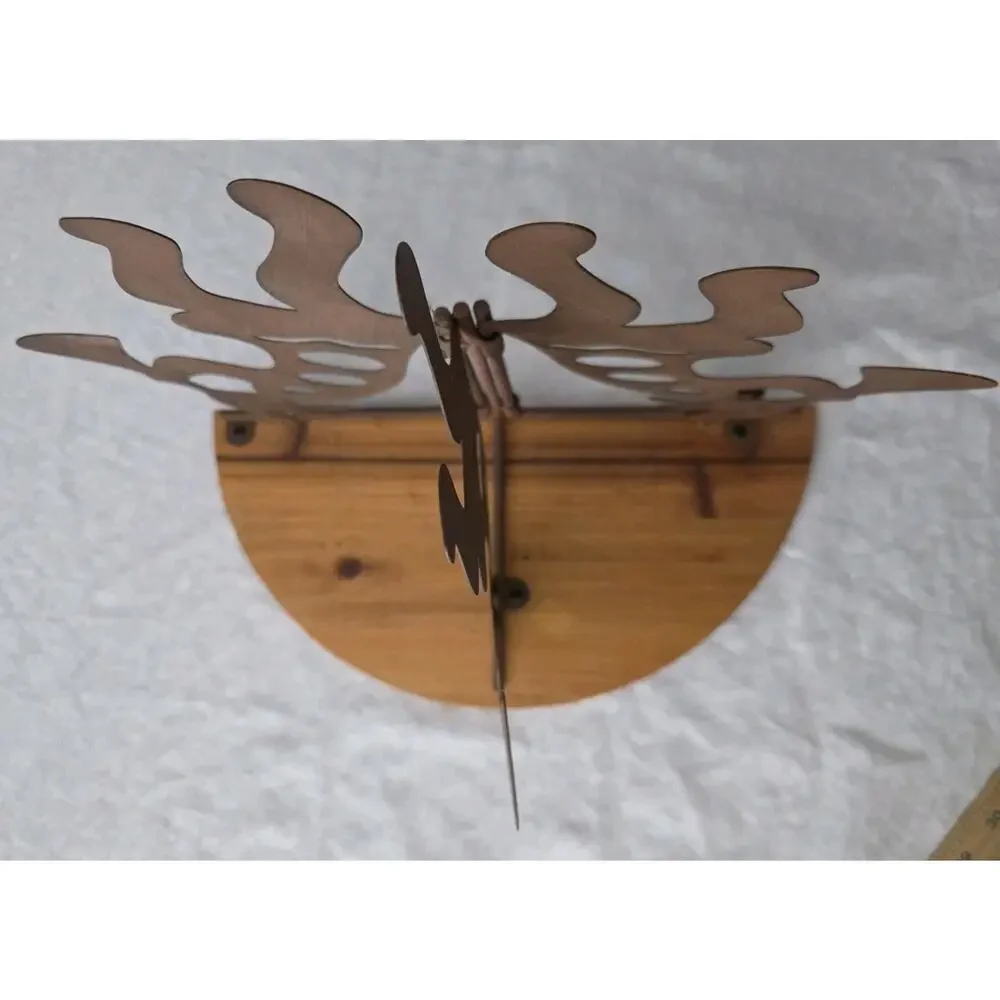 Vintage Kokopelli Wood and Metal Wall Shelf Native Southwestern Rustic